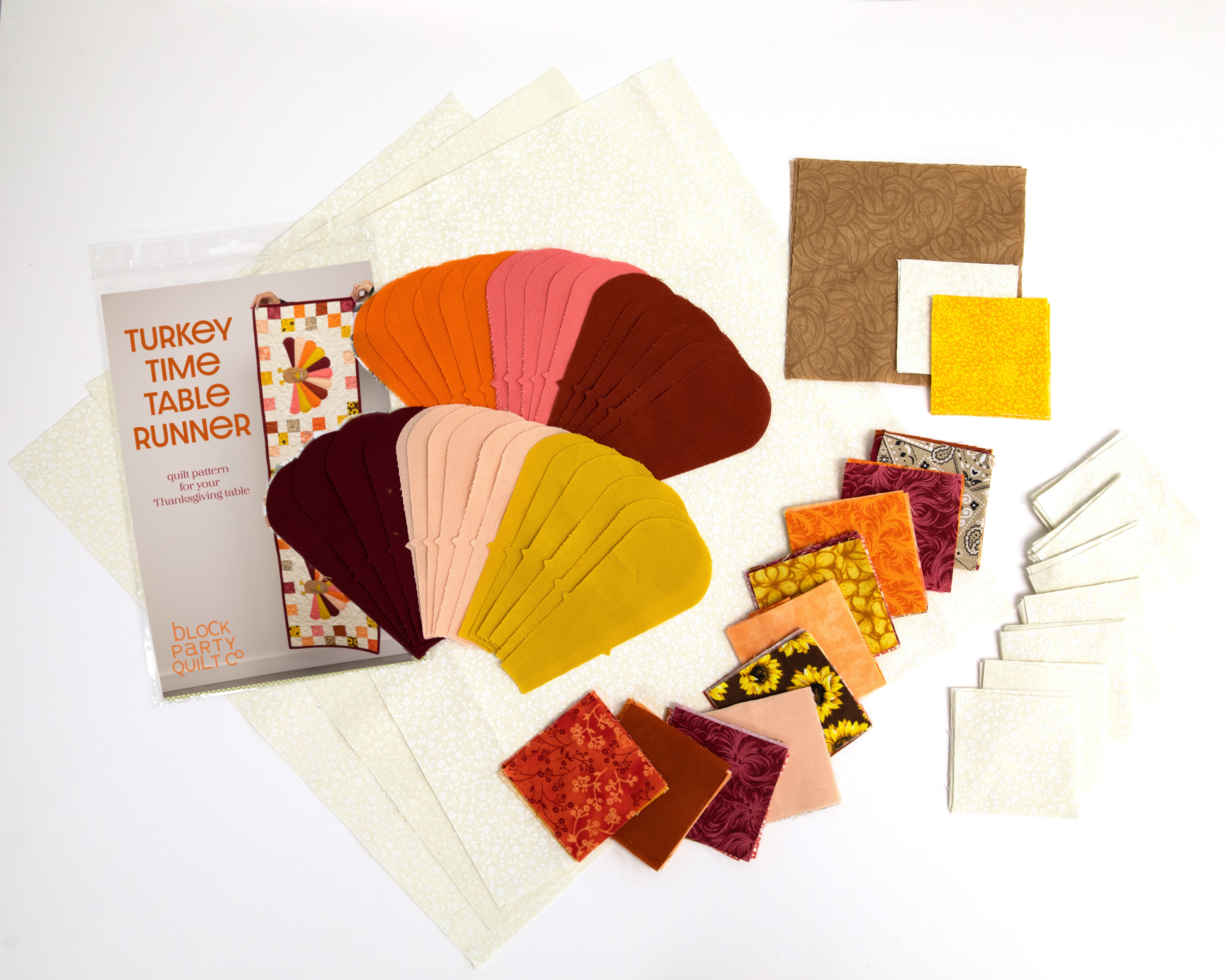 Turkey Thanksgiving Quilted Table Runner Precut Quilt Kit