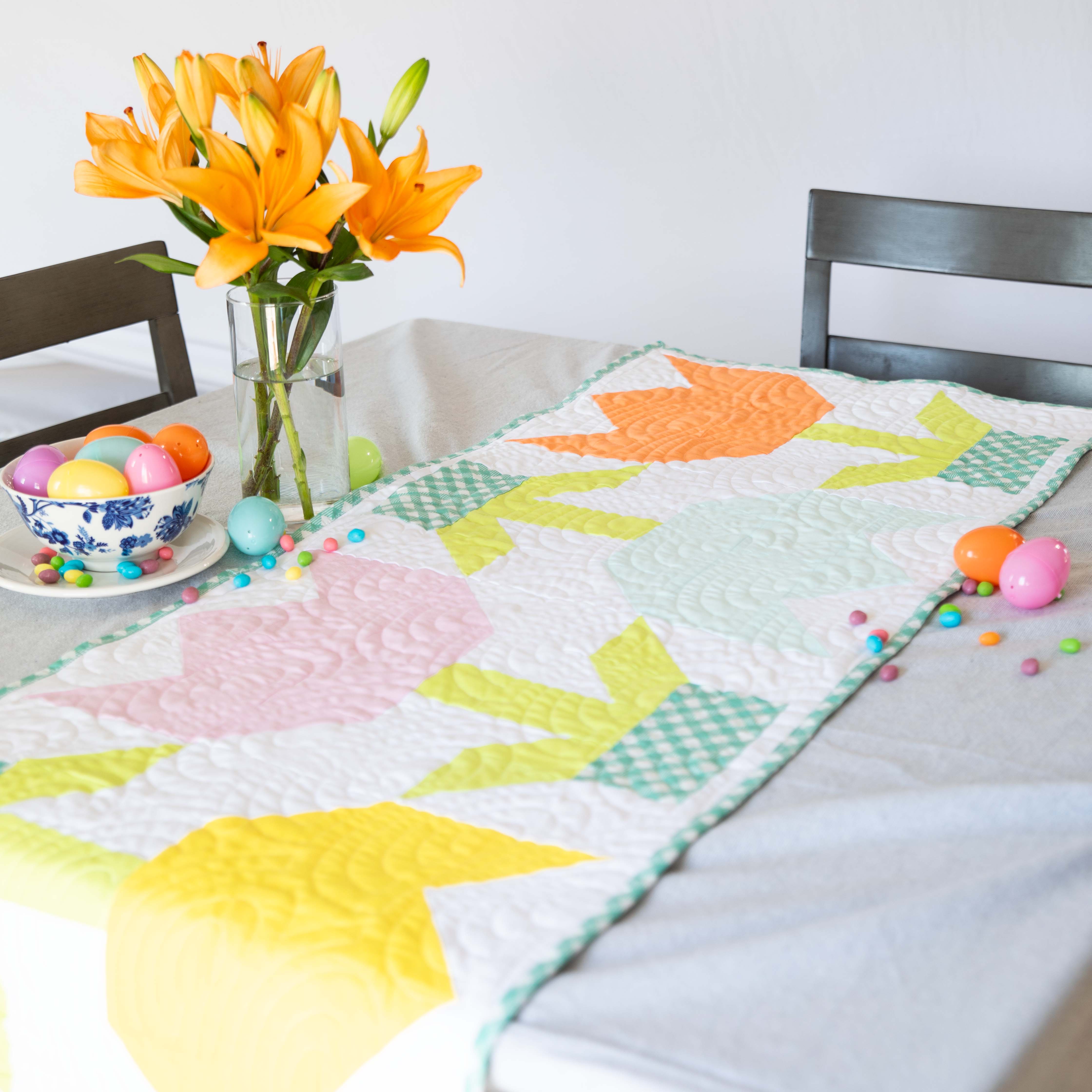 Spring Tulip Table Runner Pre-Cut Quilt Kit