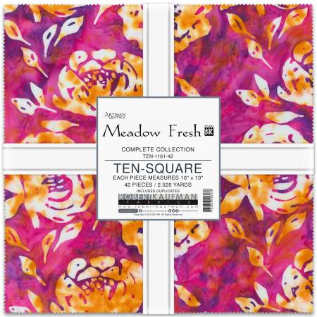 Meadow Fresh Artisan Batiks 10 Inch Squares