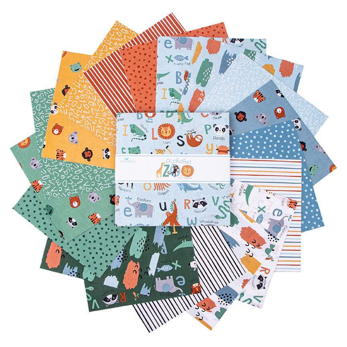 Alphabet Zoo Riley Blake 10 inch square pack