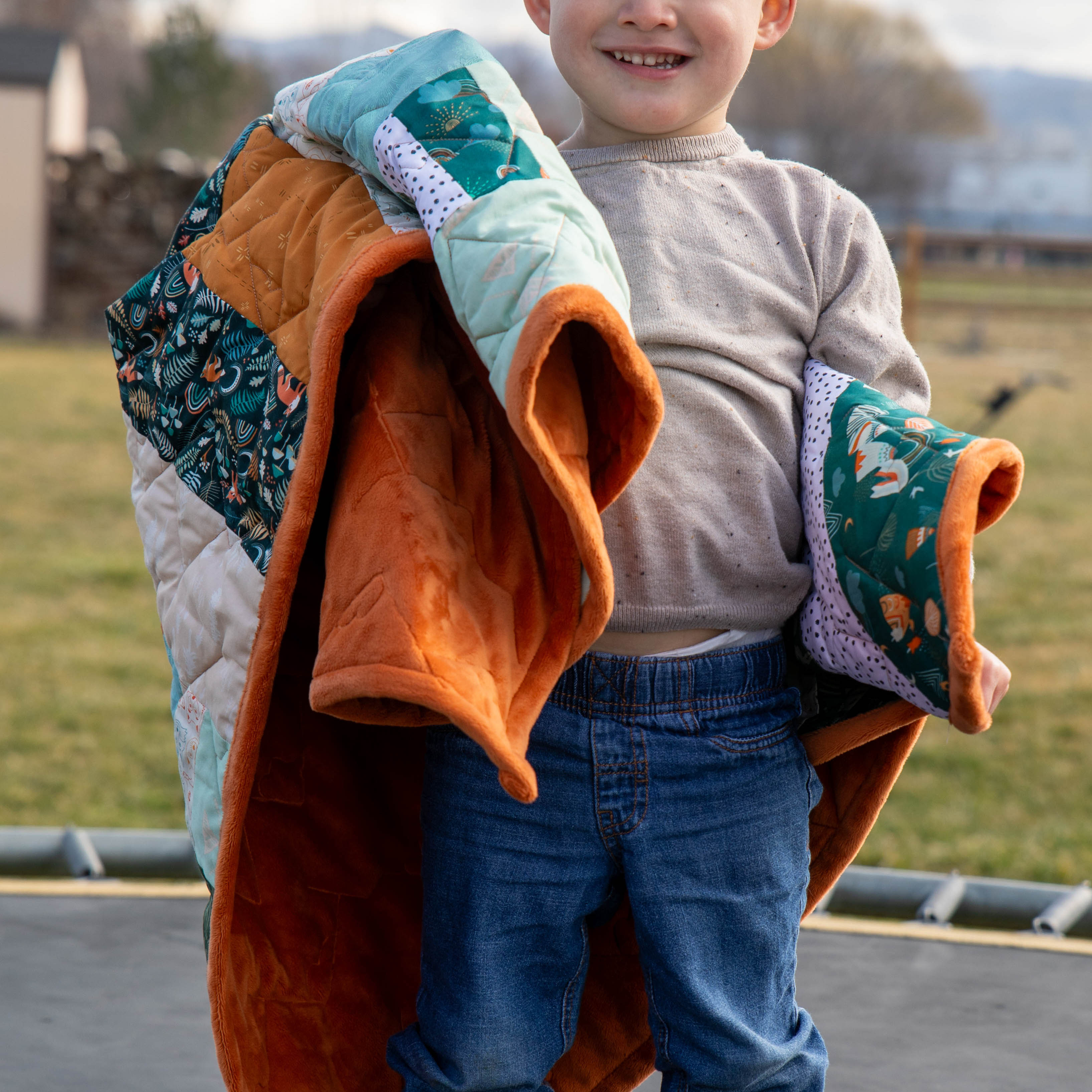 Bricks and Beams Quilt Kit - Timberline