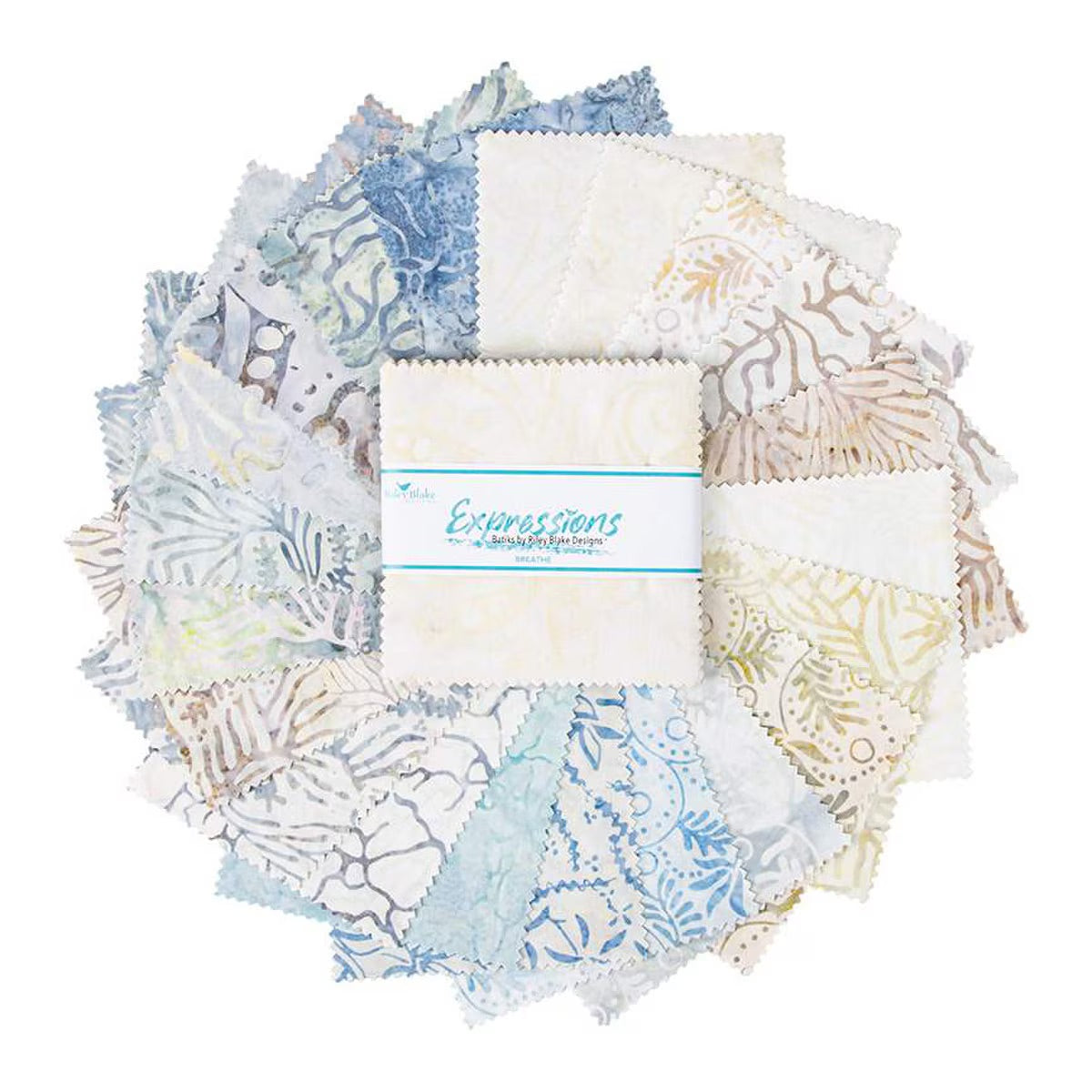 Breathe Expressions Batiks 5 inch squares - Earth tone batik charm pack