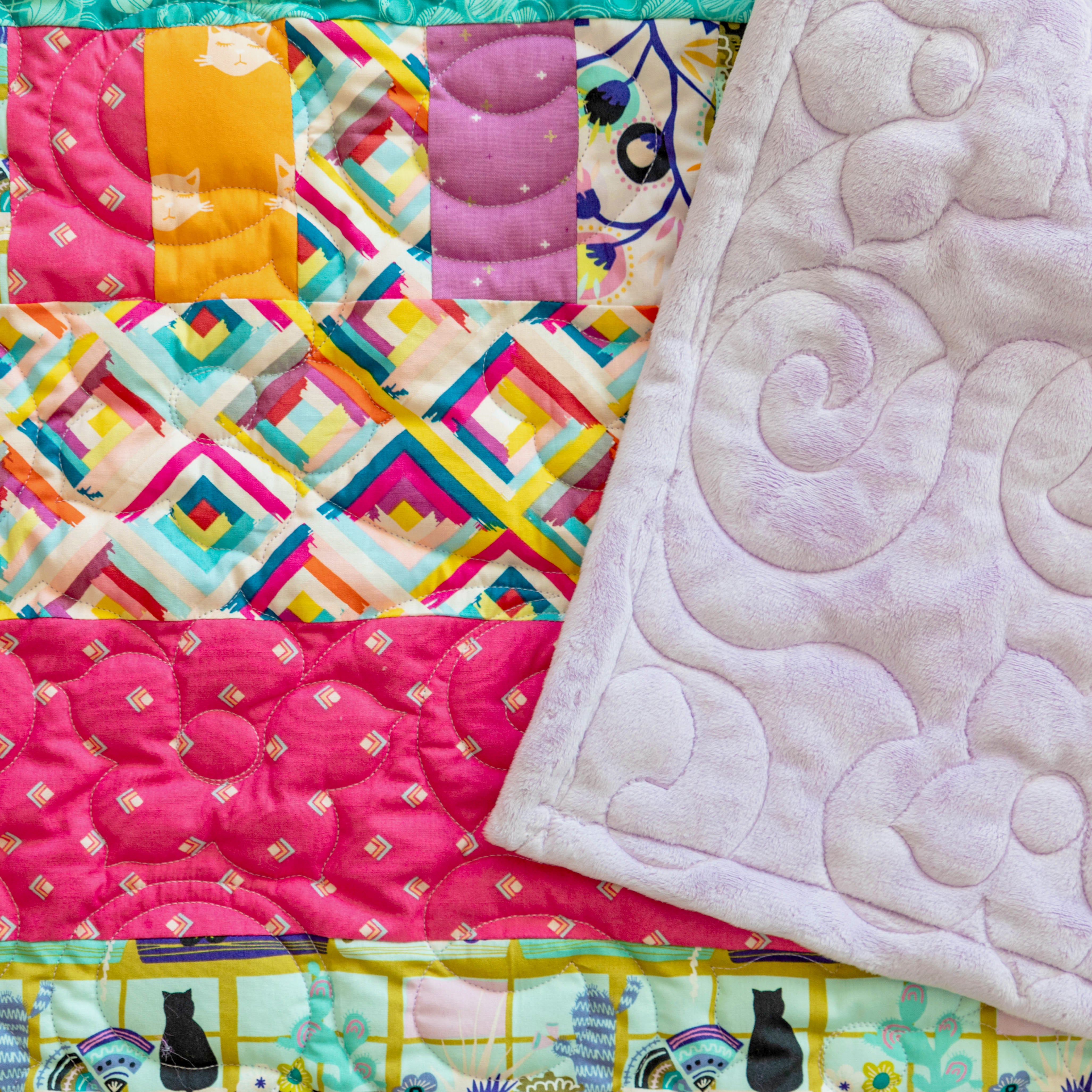 Bricks and Beams Quilt Kit - Colorful Cats