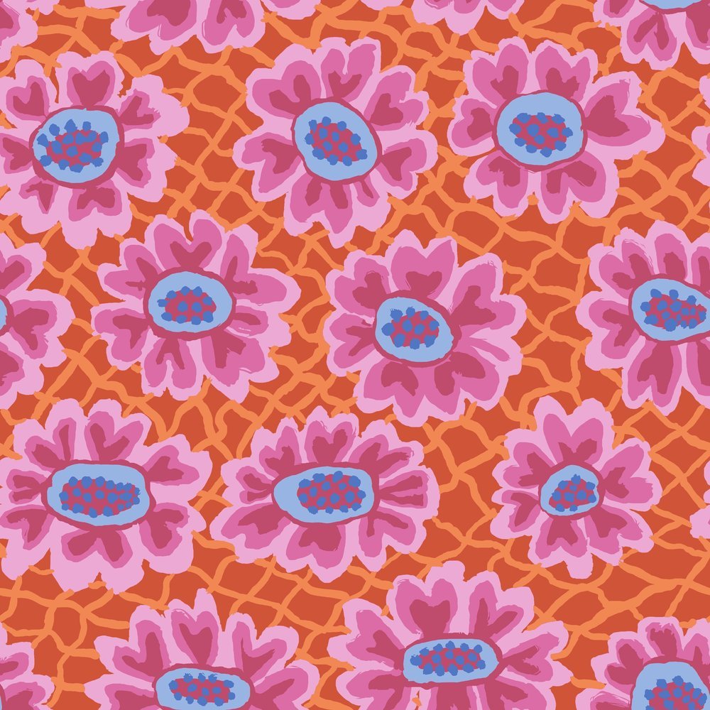 Flower Net Crimson Kaffe Fassett