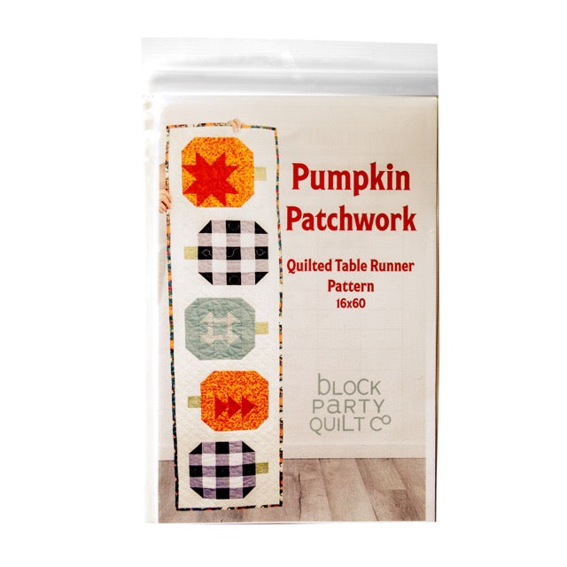 Pumpkin Patchwork Quilted Table Runner Pattern