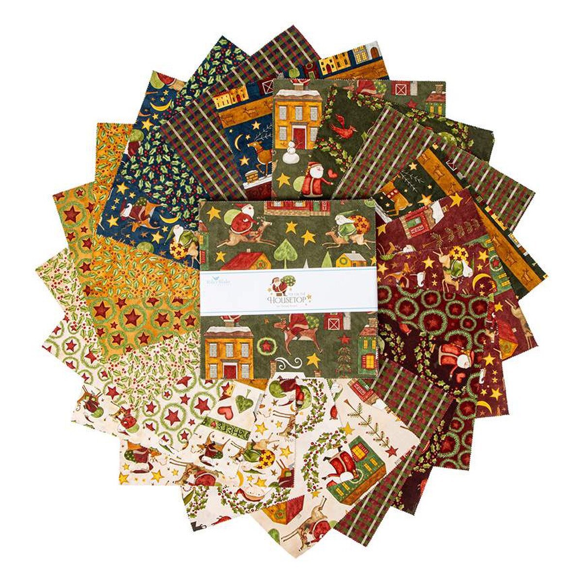 Up on the Housetop 10 inch squares Teresa Kogut