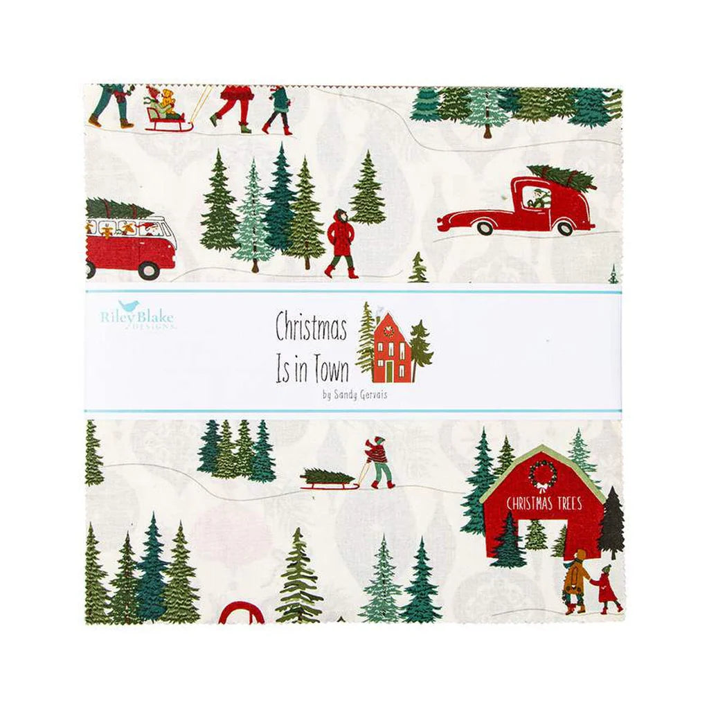 Sandy Gervais Christmas is in town fabric charm pack