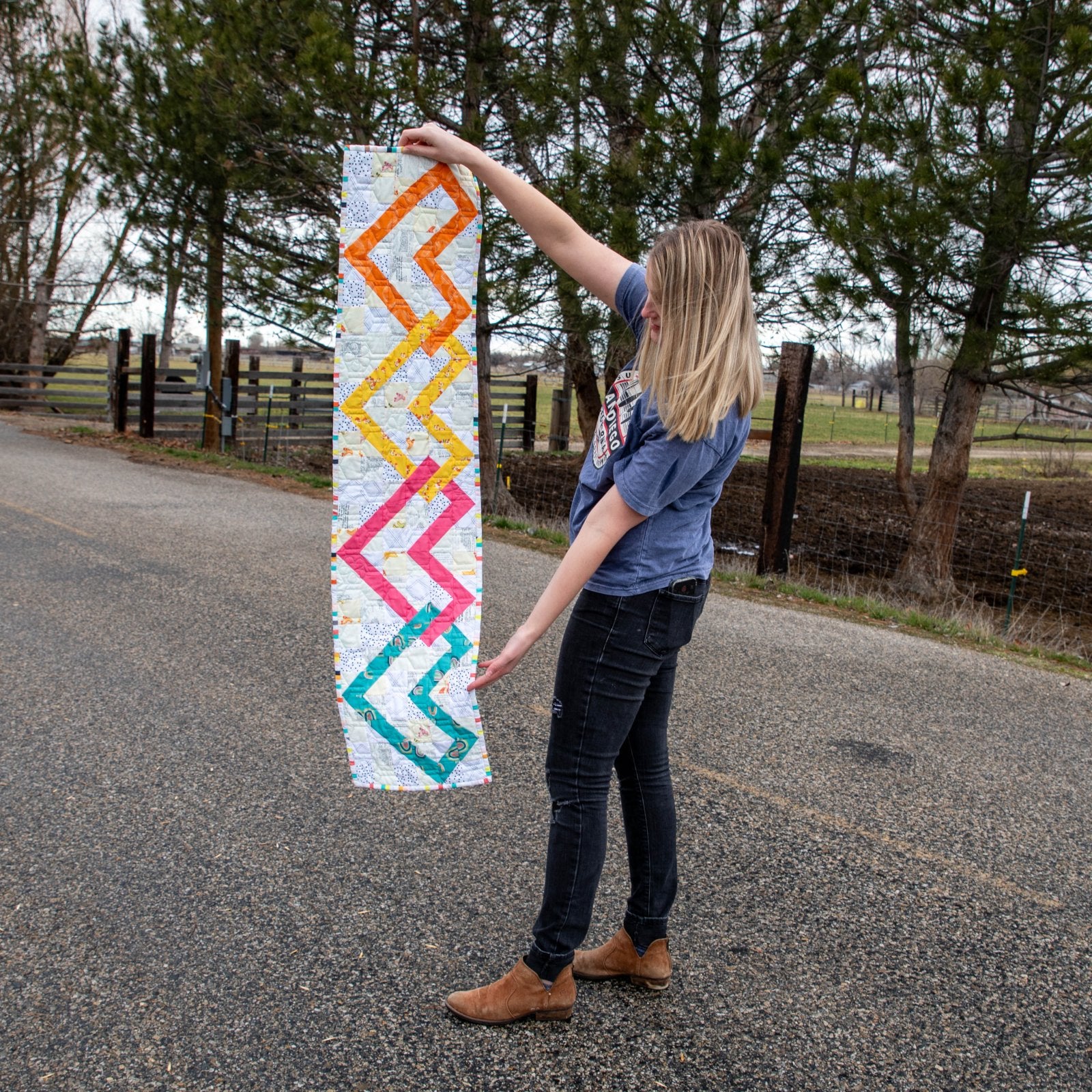 Linked Hearts Quilted Table Runner Pattern