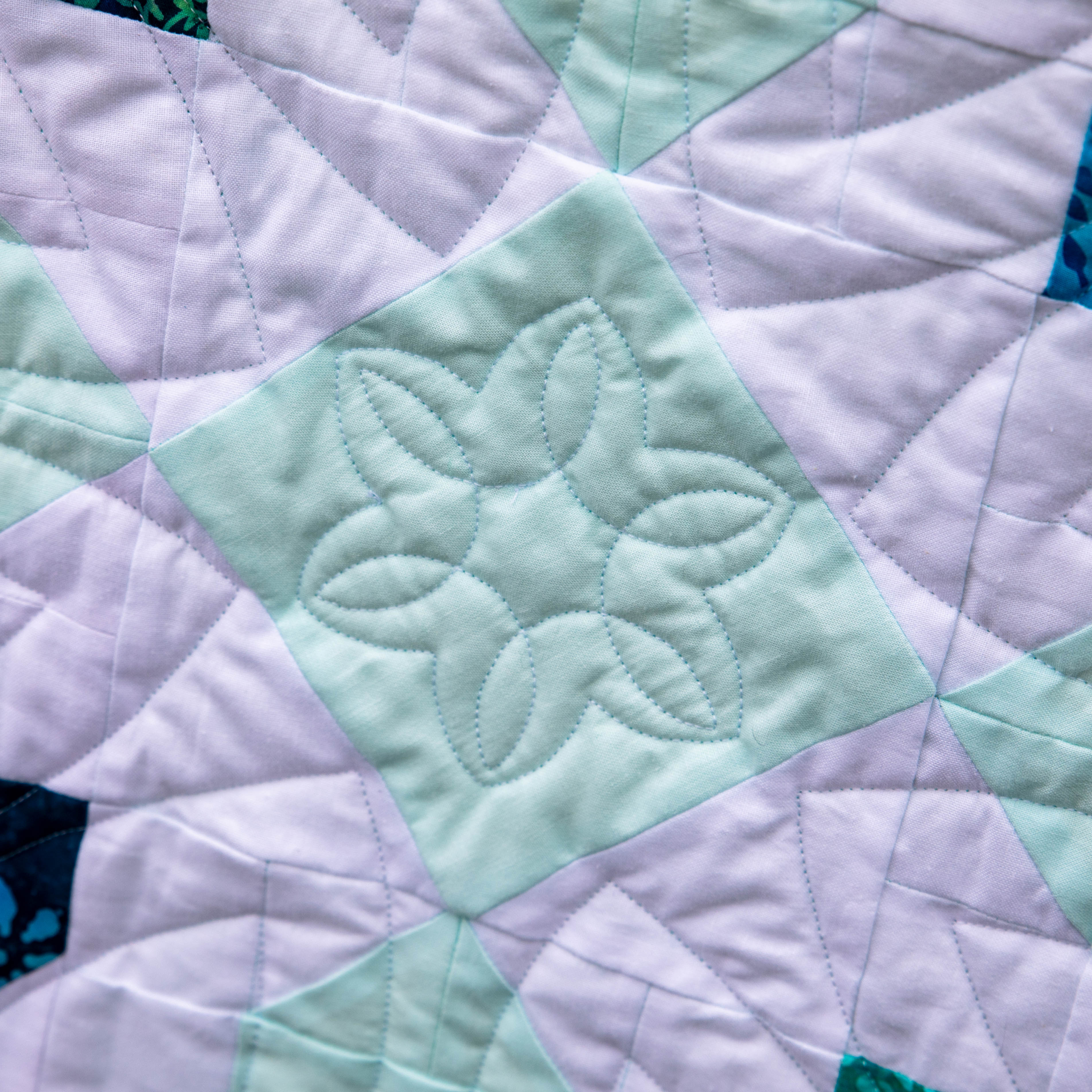 Moroccan Tiles Quilt Kit - Blue Batiks