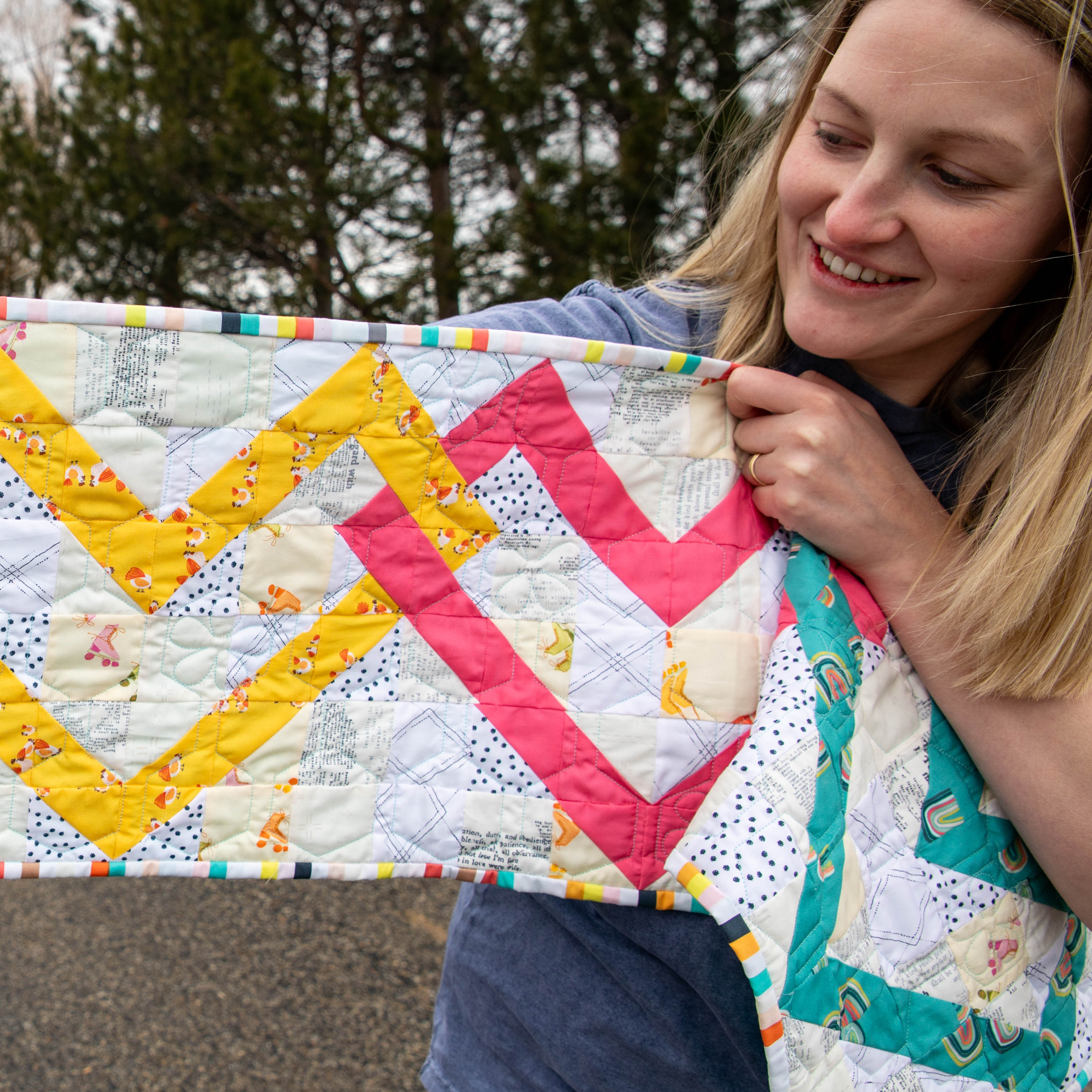 Linked Hearts Quilted Table Runner Kit