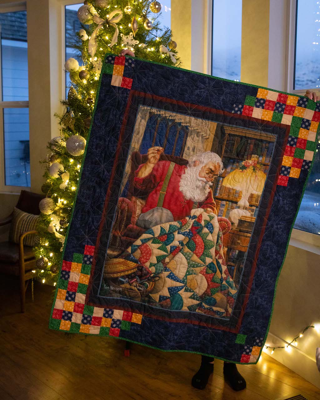 Quilting Santa Panel Quilt Pattern