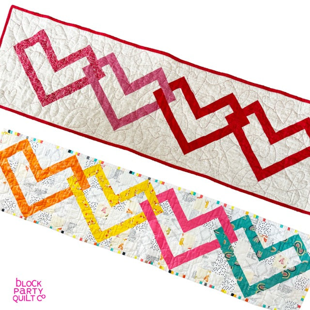 Linked Hearts Quilted Table Runner Kit