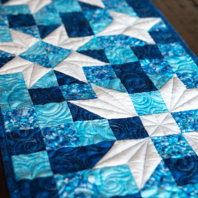 Snowflakes Quilted Table Runner Precut Quilt Kit