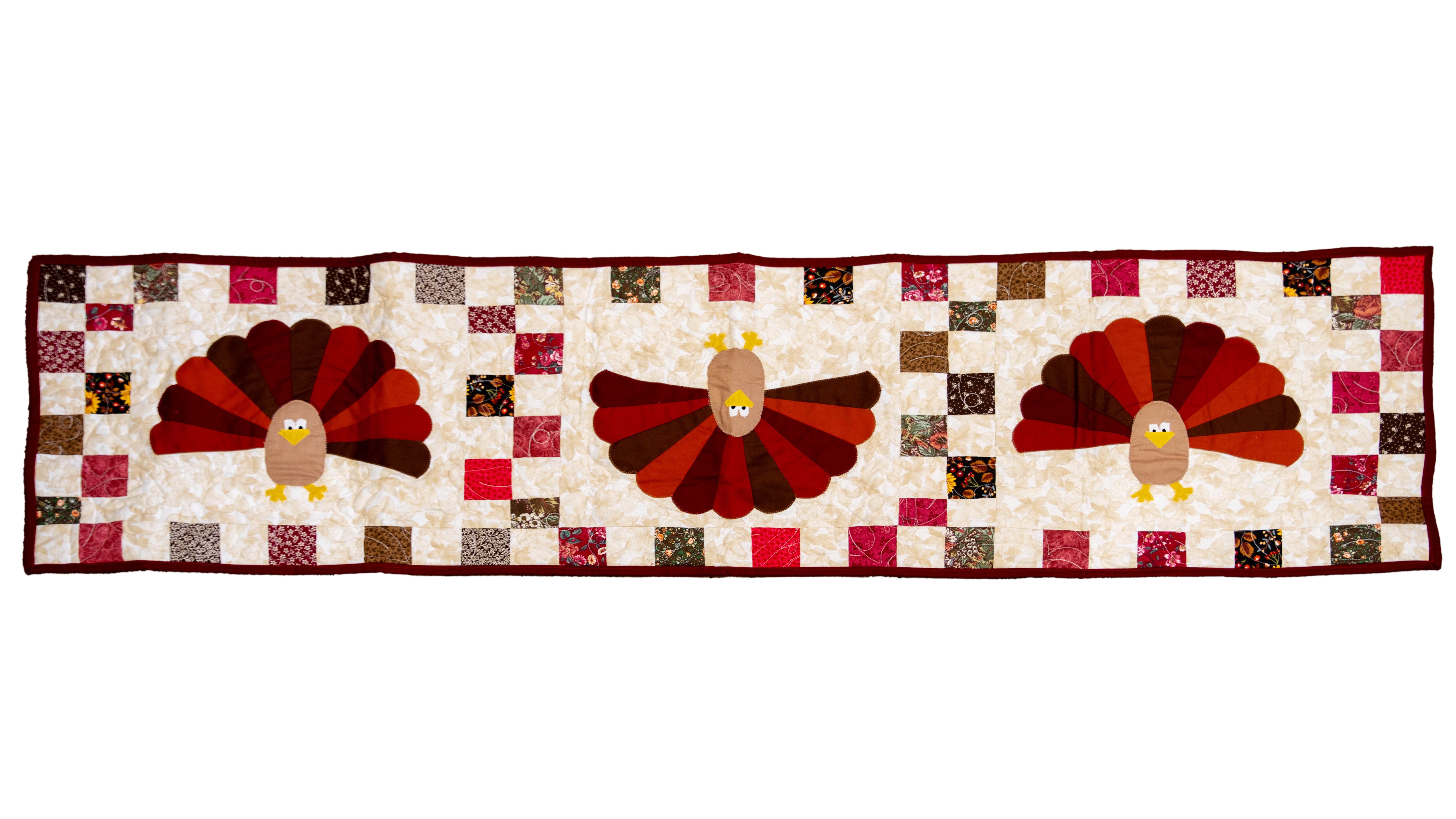 Turkey Thanksgiving Quilted Table Runner Precut Quilt Kit