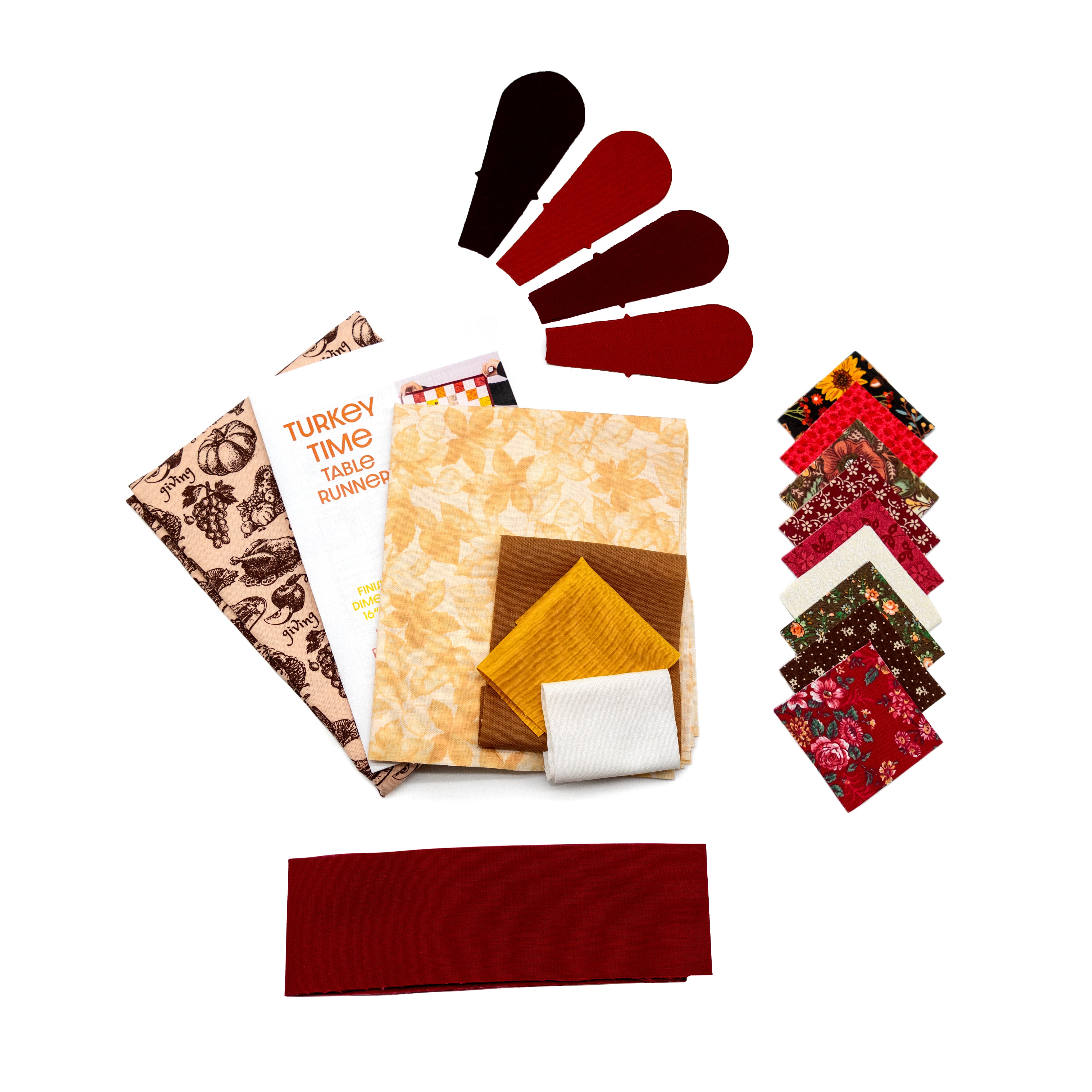 Turkey Thanksgiving Quilted Table Runner Precut Quilt Kit