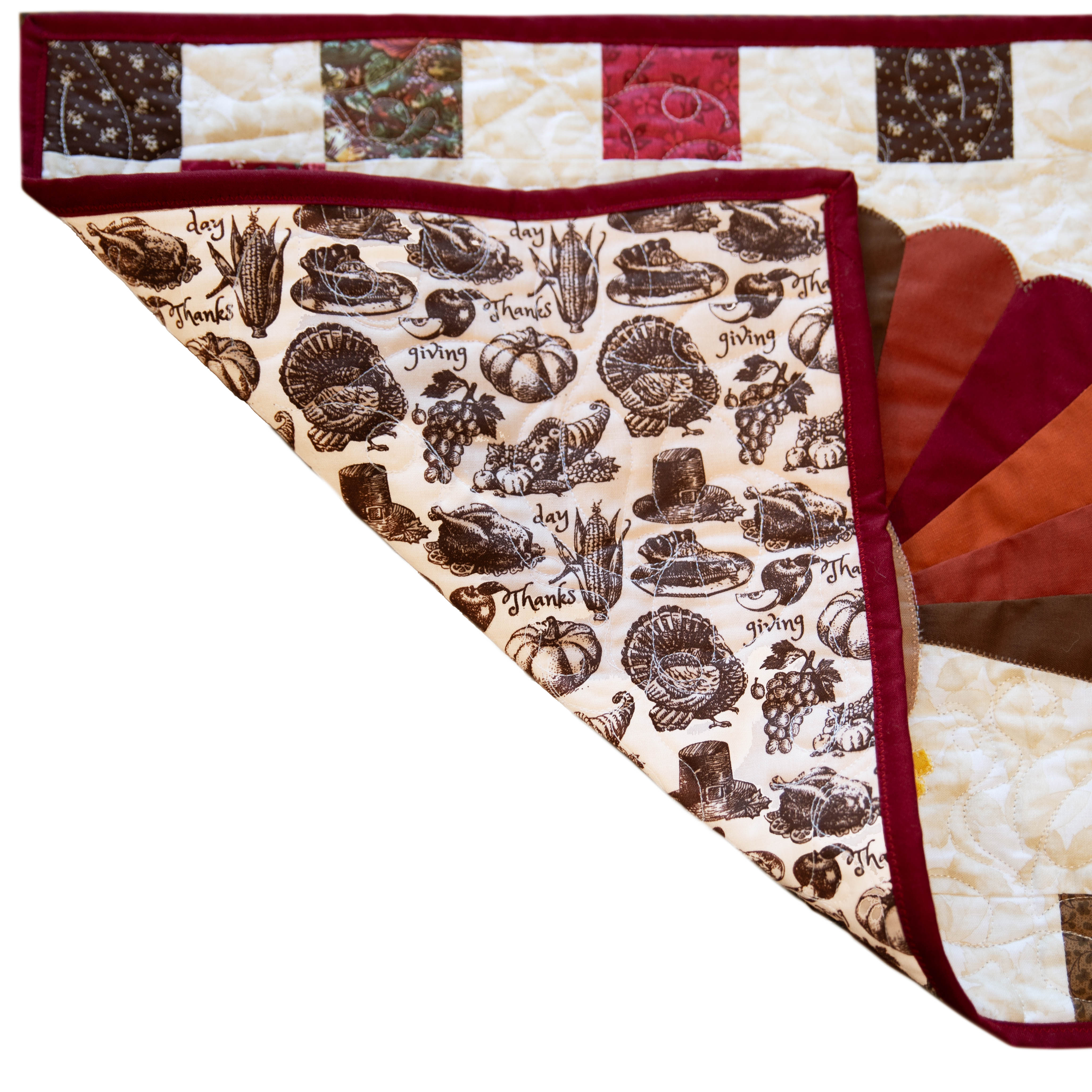 Turkey Thanksgiving Quilted Table Runner Precut Quilt Kit