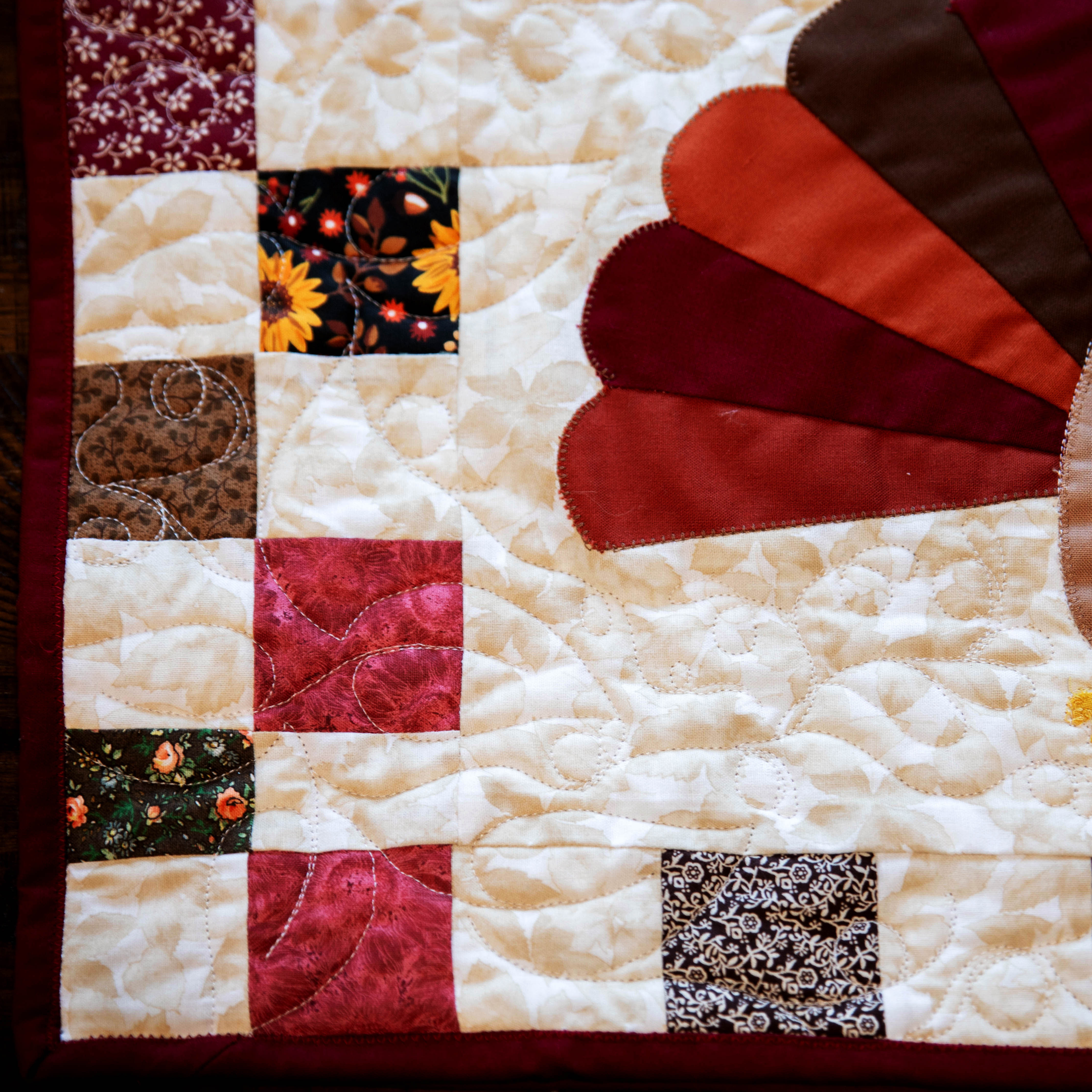 Turkey Thanksgiving Quilted Table Runner Precut Quilt Kit