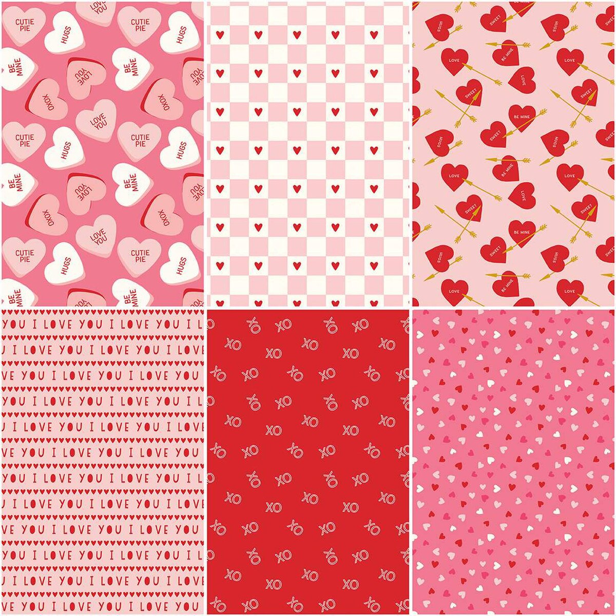 Sweethearts 5 inch Squares pack by My Minds Eye for Riley Blake