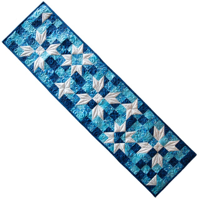 Snowflakes Quilted Table Runner Precut Quilt Kit